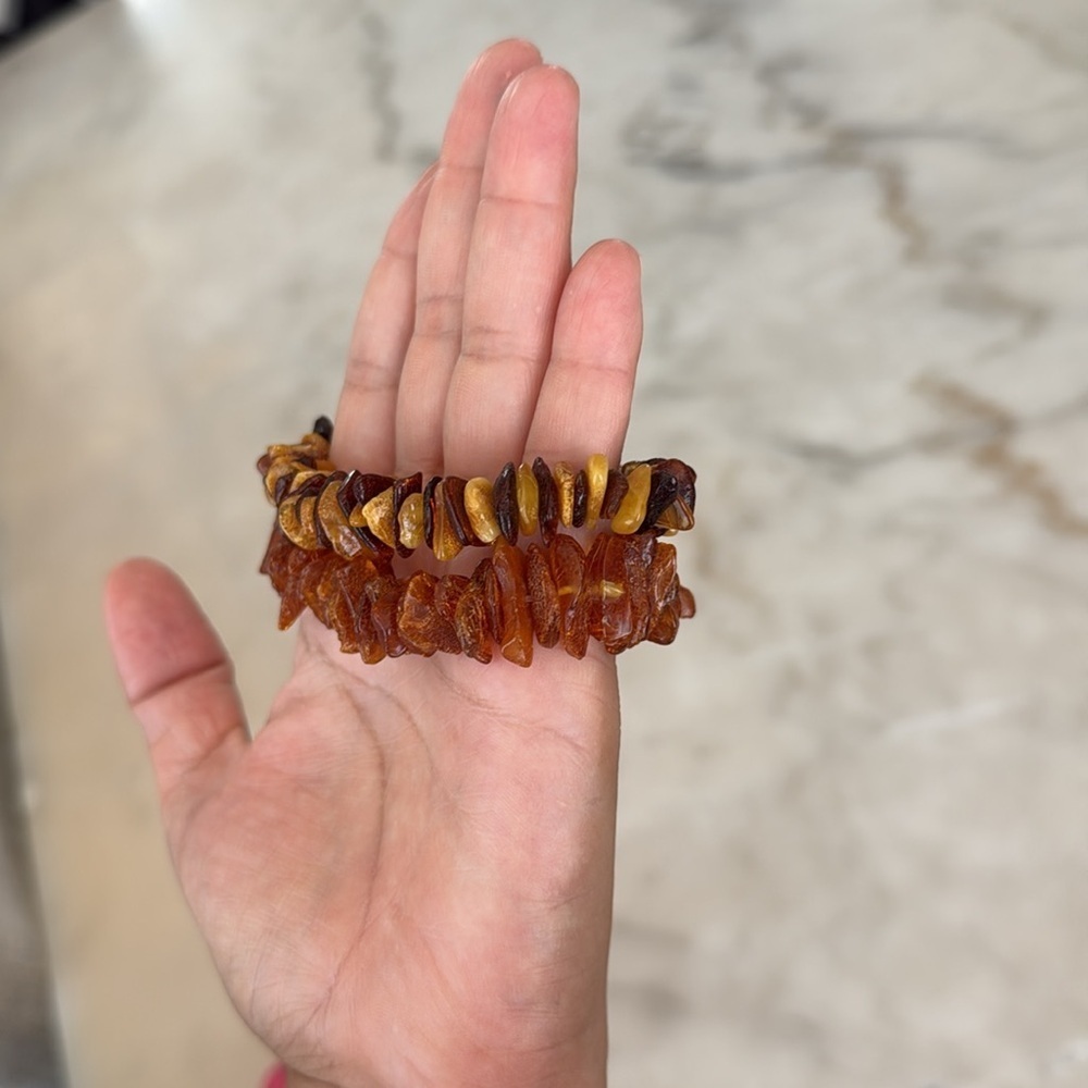 Baltic amber chip bead bracelet set of two - Picture 15 of 15